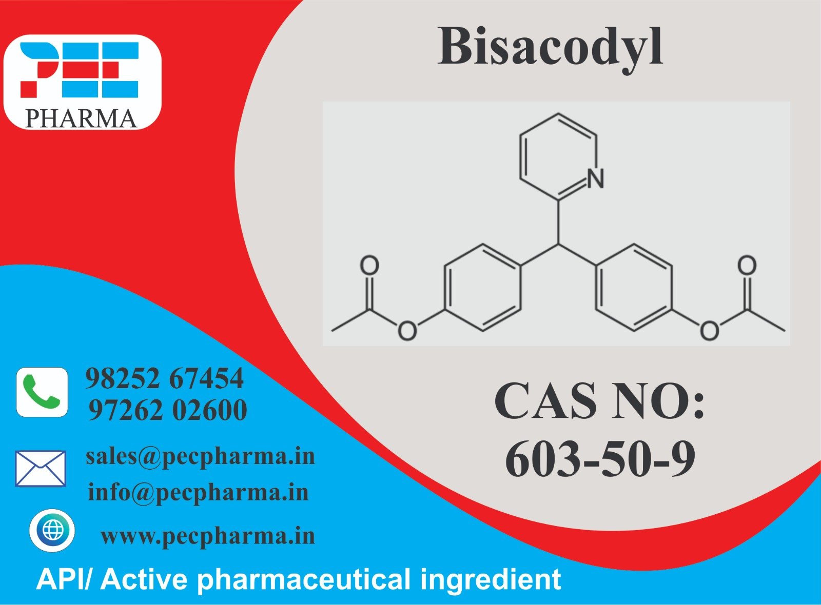 Bisacodyl API Branded CAS Card