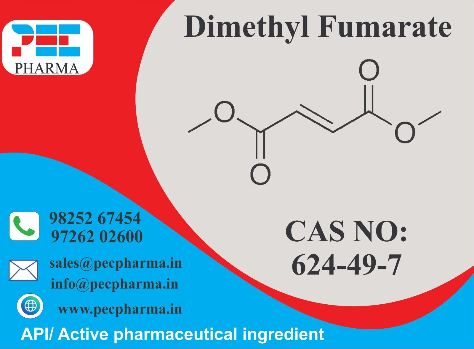 Dimethyl Fumarate API Branded CAS Card
