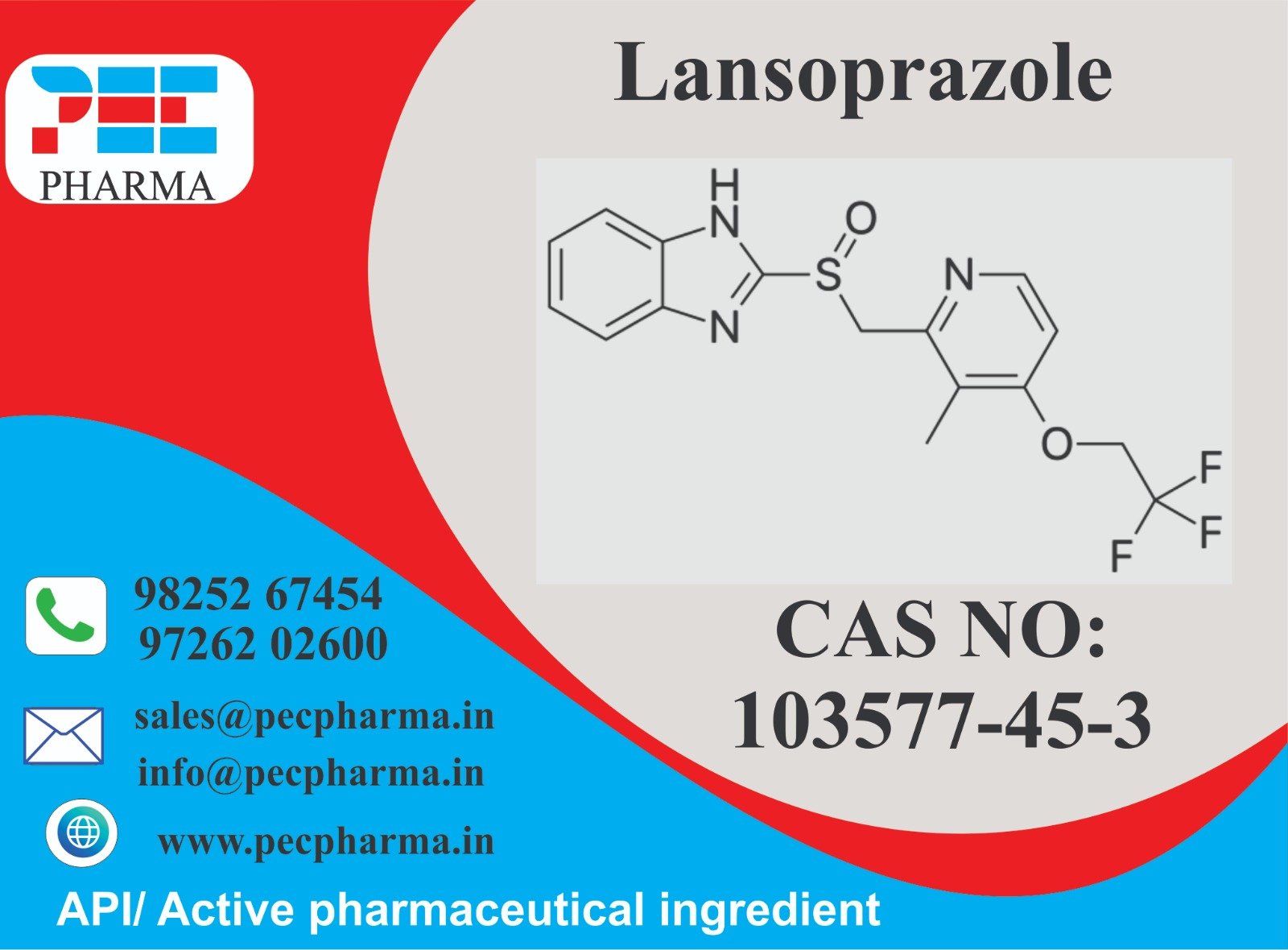 Lansoprazole API Branded CAS Card