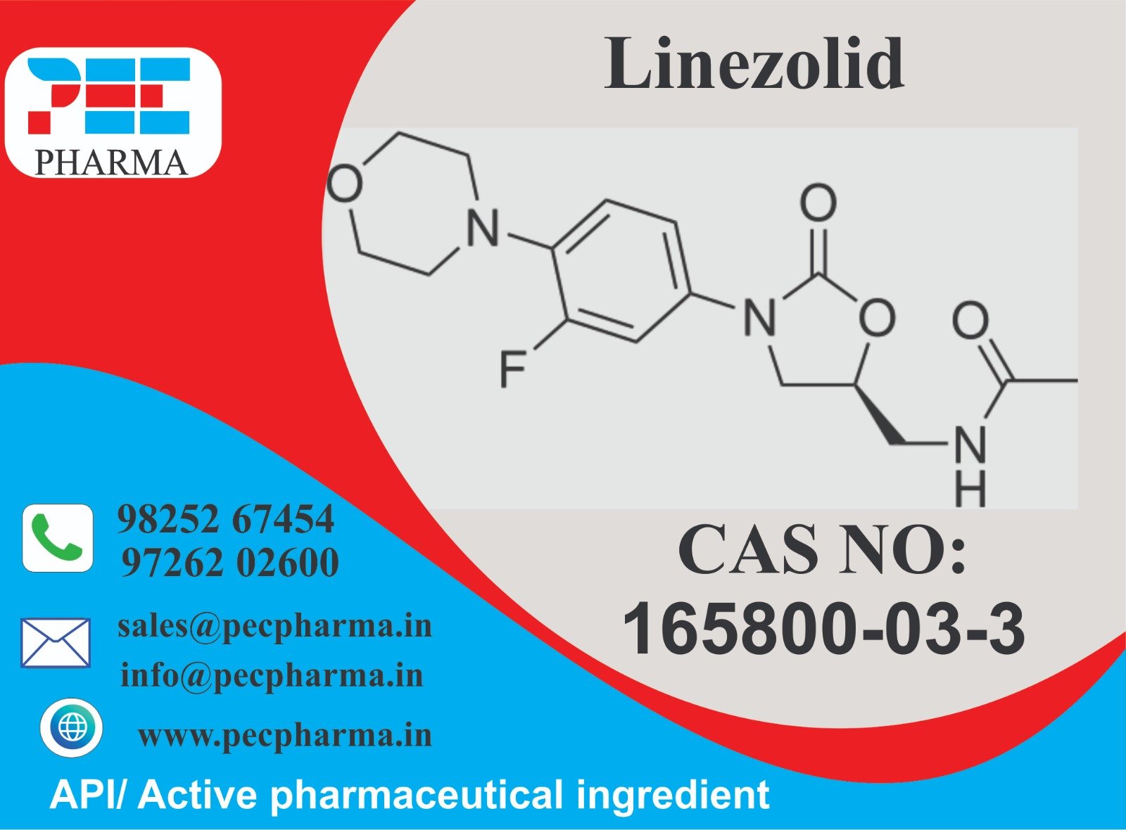 Linezolid API Branded CAS Card