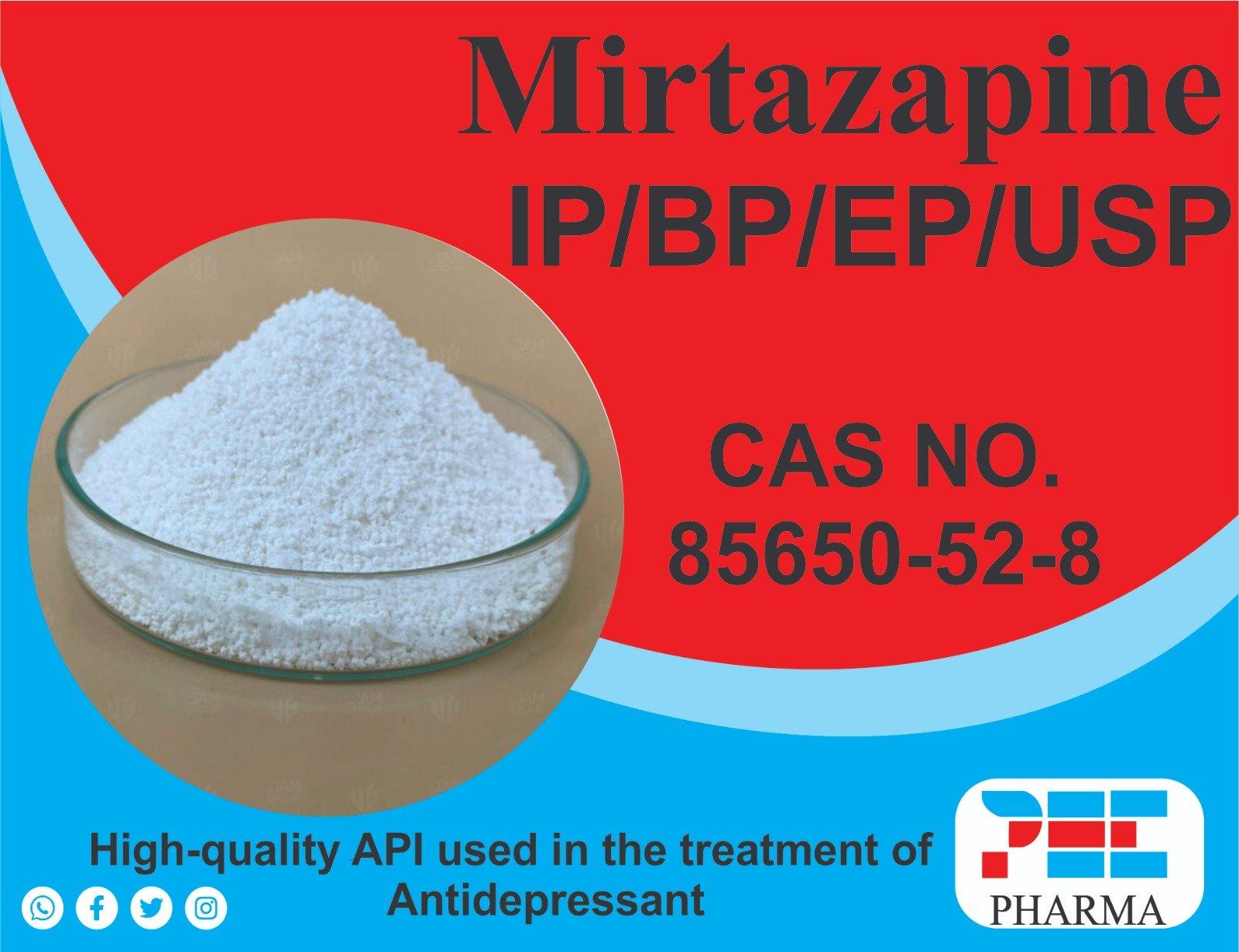 Mirtazapine API Chemical Structure